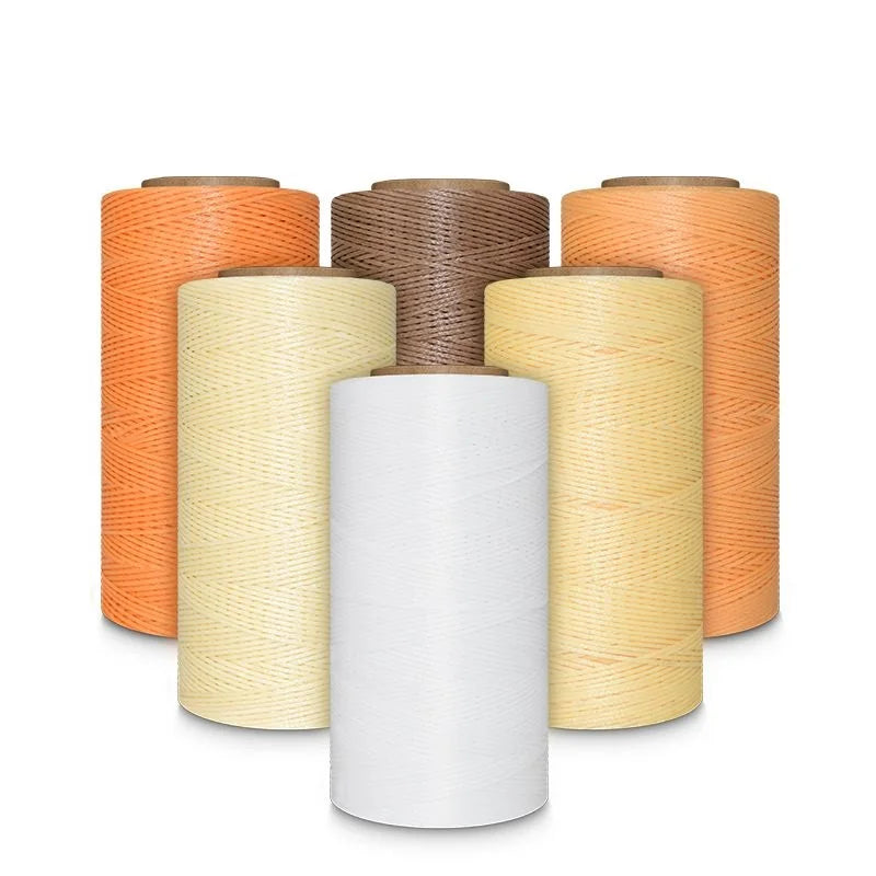 0.8mm 1.0mm Hand-sewn Leather Thread Flat Wax Thread Polyester Waxed Sewing Thread for Shoes