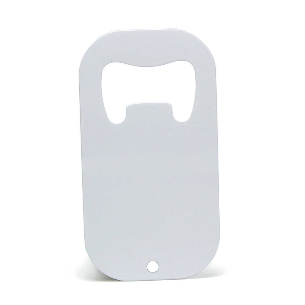 DIY Gifts Dog Tag Beer Bottle Opener for Sublimation Custom Stainless Steel Blank White Sublimation Bottle Opener Double Sided
