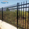Style 3-Rail Steel Fencing Trellis Gates Powder-Coated Black Aluminum Metal Wrought Iron Fence Panel