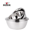 28cm Premium Stainless Steel Mixing Bowl with High-side Design Easy Pour Rim Salad Basin for Baking & Prepping