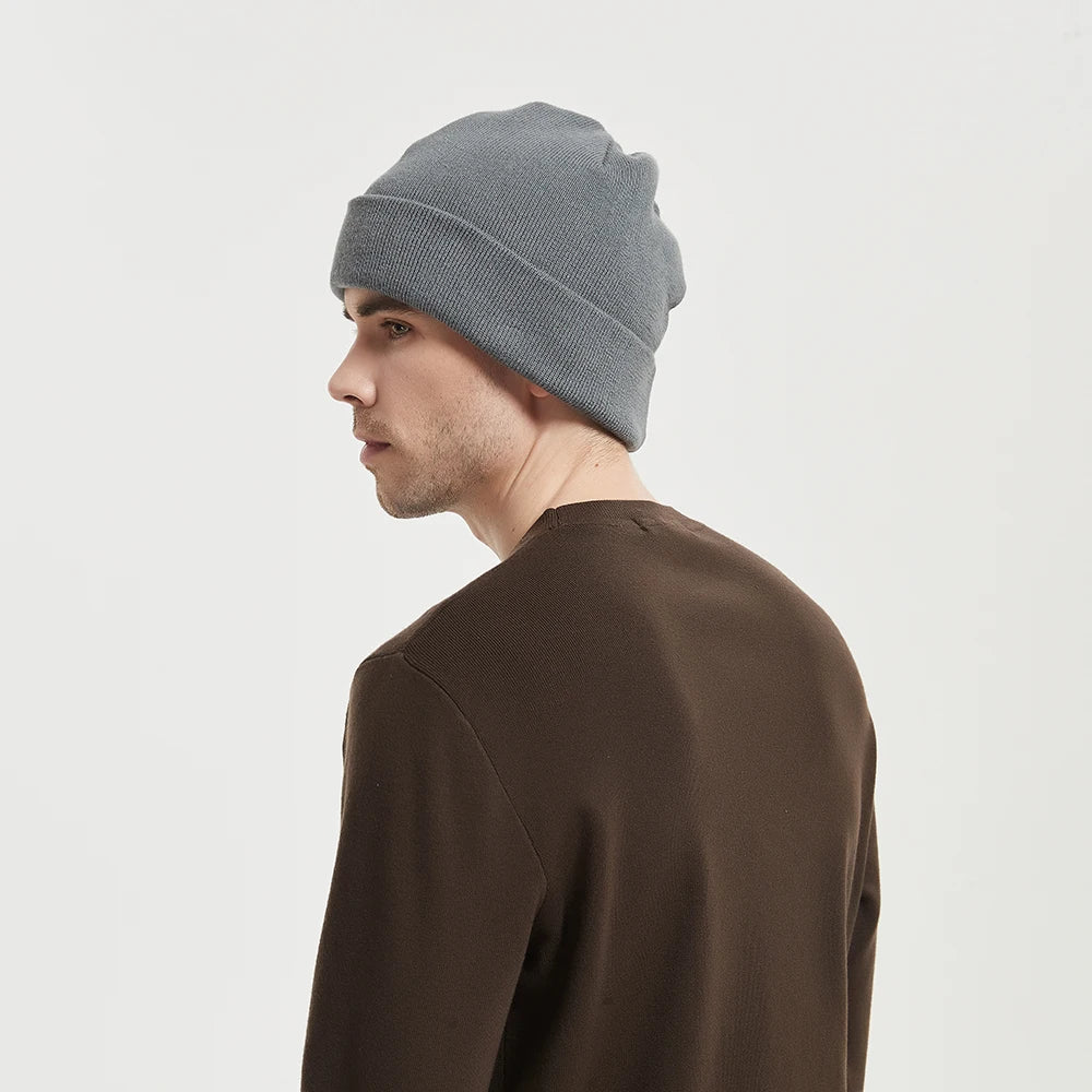 42% Silver Fiber EMF Shielding Beanie - Silver-Lined RF Shielding Headwear