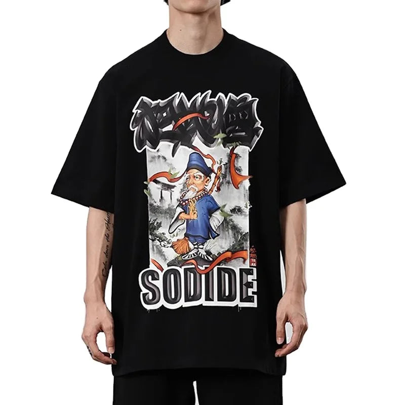 Casual Advanced T-shirt Boxy T-shirt One Piece T-shirts for Men 100% Cotton
