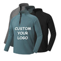 Custom Logo Quick Dry Gym 1/4 Quarter Zip Top Fitness Tshirts Sweatshitr Sportswear Long Sleeve Men's Workout Shirt for Men