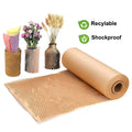 Kraft Honeycomb Cushion Wrapping Roll 100% Recyclable ROHS Certified Packaging Paper for Wedding Christmas Birthday Materials