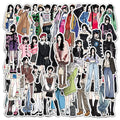 50 Pcs Fashionable Dressing PVC High-quality Durable Stickers for Skateboard Phone Case Suitcase Water Bottle and Books