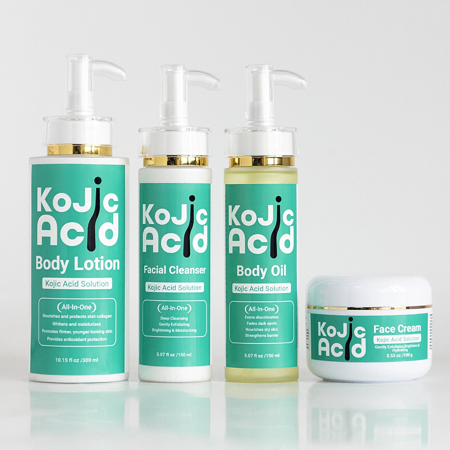 Unisex Kojic Acid Whitening Skin Care Set Hyaluronic Acid Shea Butter Herbal Ingredients Anti-Aging Face Body OEM/ODM Adults
