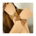 New Waterproof Bowknot Colorfu Crystal Statement Mesh Wrap Cuff Bangle Bracelets Fashion Stainless Steel Bracelet for Her