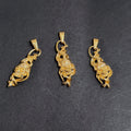 Punk Retro Skeleton Skull Pendant Stainless Steel 18k Gold Our Lady Virgin Mary Charm Rose Cross Pearl Shell Heart Pendant