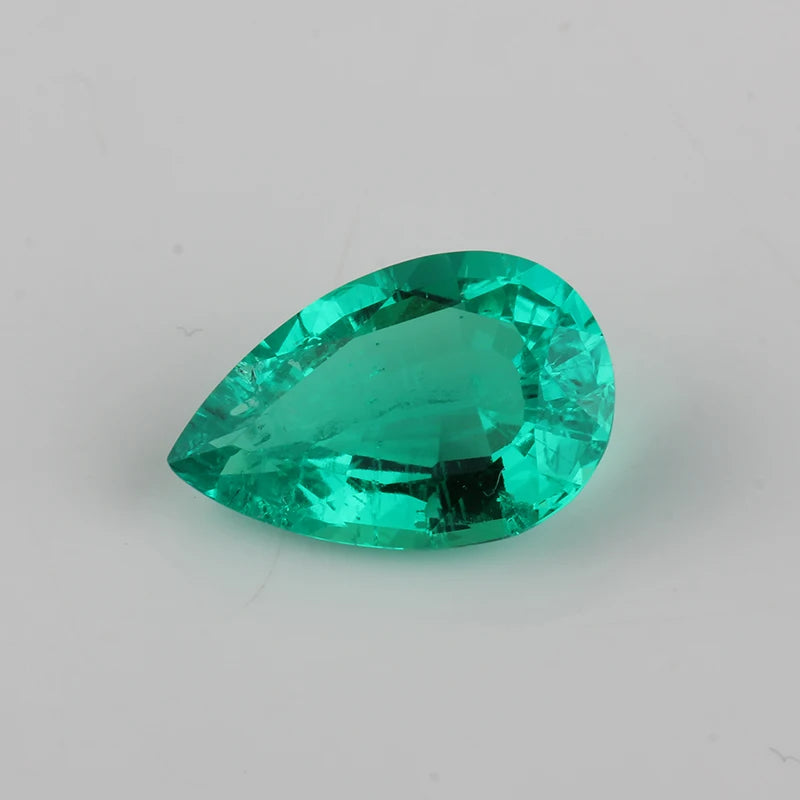 Starsgem 4*6mm-9*13mm Pear Cut Lab Emerald With Inclusion Green Emerald Top Quality Hydrothermal Emerald Gem MegaBDM