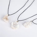 HZ Wholesale Cheap Jewelry Plated  Stone Agate Geode Pendant Necklace Jewelry