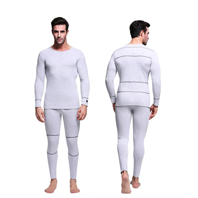 Best Men's Long Johns Thermal Heated Underwear Warm Battery Operated Long Underwear for Winter Electric Mens Thermal Clothing