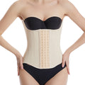 Three Rows of Buckles High Waist Sheath Twenty-five Steel Boned Latex Waist Trainer Adjustable Breasted Push up Waist Cincher