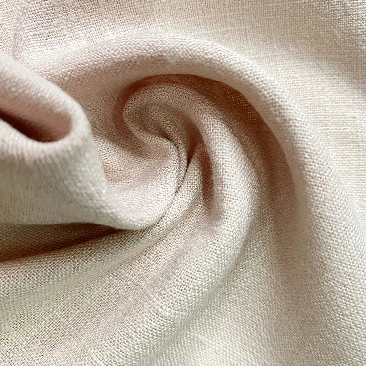 Harvest Woven Linen Rayon Slub Sand Washed French Linen Fabric with Color Card Polyester Linen Like Fabric Shirting