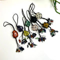 Wholesale Fashion Handwoven Natural Stone Crystal Fringe Pendant Car Rearview Mirror Pendant Hanging Bag Decoration