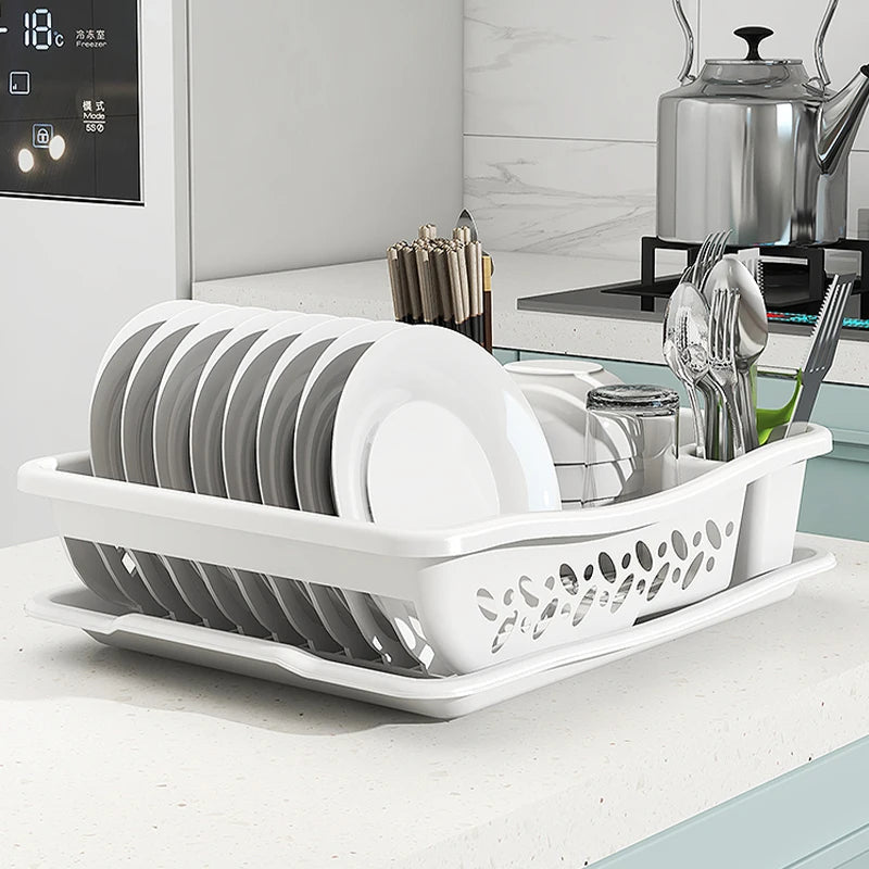 Sesame Latest Kitchen Dish Drainer Rack for Kitchen Counter Sink Holder Plastic Dish Drying Rack