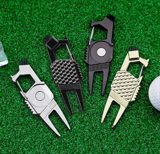 New Design Multi-Function Metal Golf Divot Repair Tool