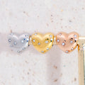Wholesale Luxury Designer Engraved Bead Diy Charm Cubic Zirconia 3d Heart Sorority Jewelry Bracelet Small 316L Beads Charms