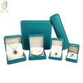 FREE SAMPLE Low Moq Jewelry Box Packaging Ring Necklace Jewlery Box Packaging Faux Leather Jewelry Box