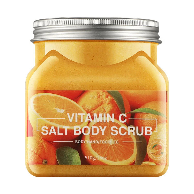 Private Label Natural Exfoliating Deep Cleansing Face Whitening Scrub Orange Vitamin C Body Scrub