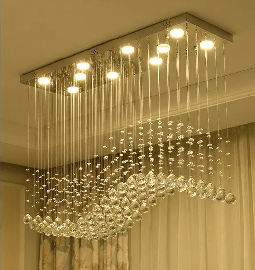 Langju Newest Modern Decorative Gold Hotel Lobby Villa Bedroom Indoor Luxury Ring Hanging Crystal Pendant Lamp