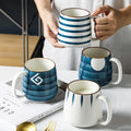 Solhui Large Capacity Ceramic Coffee Mug Breakfast Milk Mug Water Cup Home Office Drink Nordic Style Cup 480ml