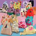 Versatile Women's Tote Knitted Heart Handbag Outdoor Casual Shoulder Bag Shopping Bag