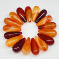 Fashion 3D Pendant Necklace Natural Red Agate LongBare Stone Earrings Accessories Drop-Shaped Loose Beads
