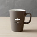 12 Ounce 380ml Large-Sized Matt Black Porcelain Coffee Mug Colorful Dishwasher Microwave Safe Food Contact Safe for Restaurant