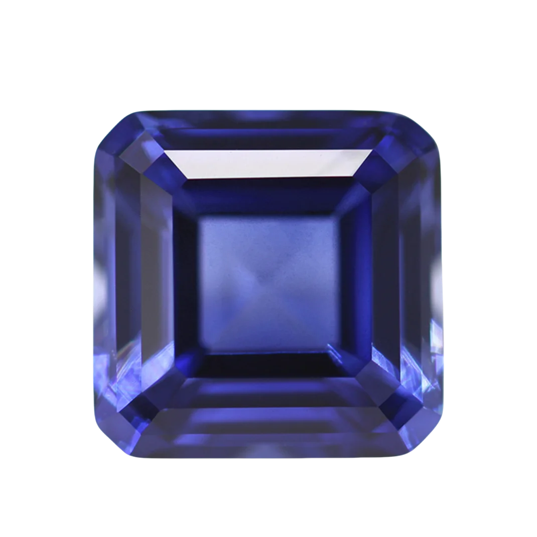 Asscher Cut Sapphire Beads Yellow Lab Grown Blue Sapphire Stone Natural Lab Sapphire Stone