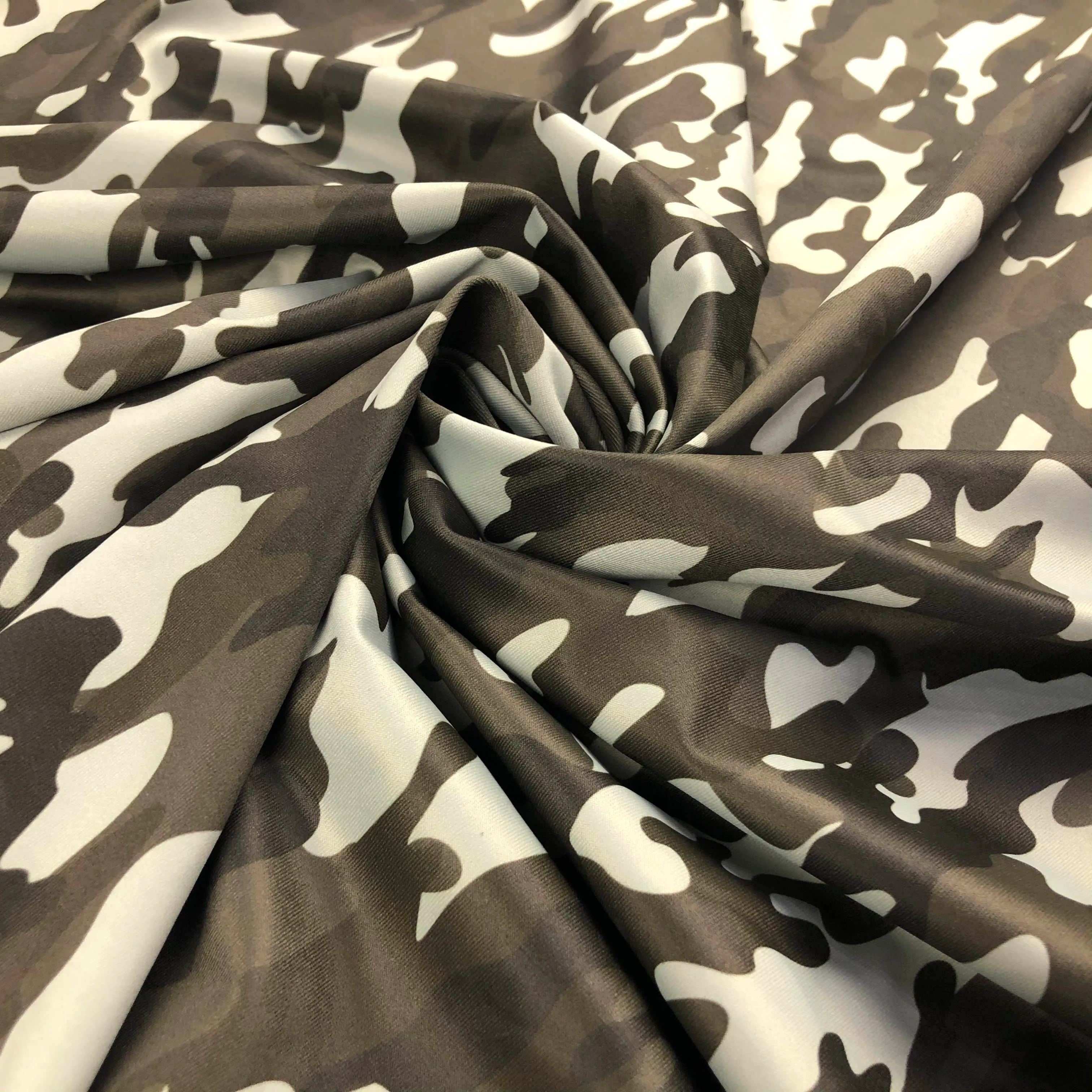 Spandex Stretch Breathable Anti Sweat Polyester Camouflage Print Sports Fabric for Swimwear Sportswear Tank Tops and Leggings