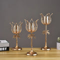 M852 European Metal Candle Holders Stand Wedding Table Centerpieces Candlestick Holder for Hotel Home Decoration