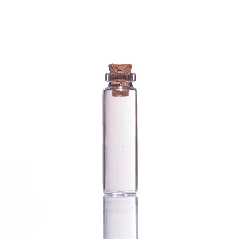 10ml 15ml Wishing Message Glass Vials Pudding Glass Bottles With Cork Wooden Stopper