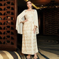 Luxury Diamond Designer Kaftan with Cloak Dubai Evening Islamic Clothing Muslim Dresses for Women