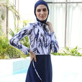 MOTIVE FORCE Soft and Portable Fashionable Muslim Swimwear Islamic Clothing Muslim Women Print Swimwear Islamic Swimming Suit