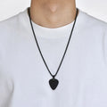 G2536 Wholesale Collier Homme En Acier Inoxydable Stainless Steel Blank Guitar Pick Pendant Necklace Men Jewelry Necklaces