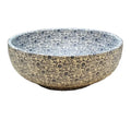 Chinese Traditional Hand Wash Round Ceramic Bathroom Wash Basin with Blue and White Decal