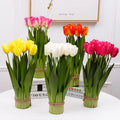 DREA Hot Selling Lifelike Flowers Artificial Flowers in Bulk Plastic Faux Tulip for Home Wedding Decor