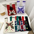 New Geometric Pattern Knitted Hand Bill Shoulder Bag All-in-one Large Capacity Tote Bag