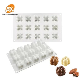 AK Magic Cube Shaped Silicone Mousse Cake Molds Chocolate Mou Lds for Bakery Pastry Baking Tools MC-166