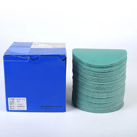 High-Hardness 150mm Green Film Hook and Loop Sanding Disc Round Abrasive Tools OEM Customizable