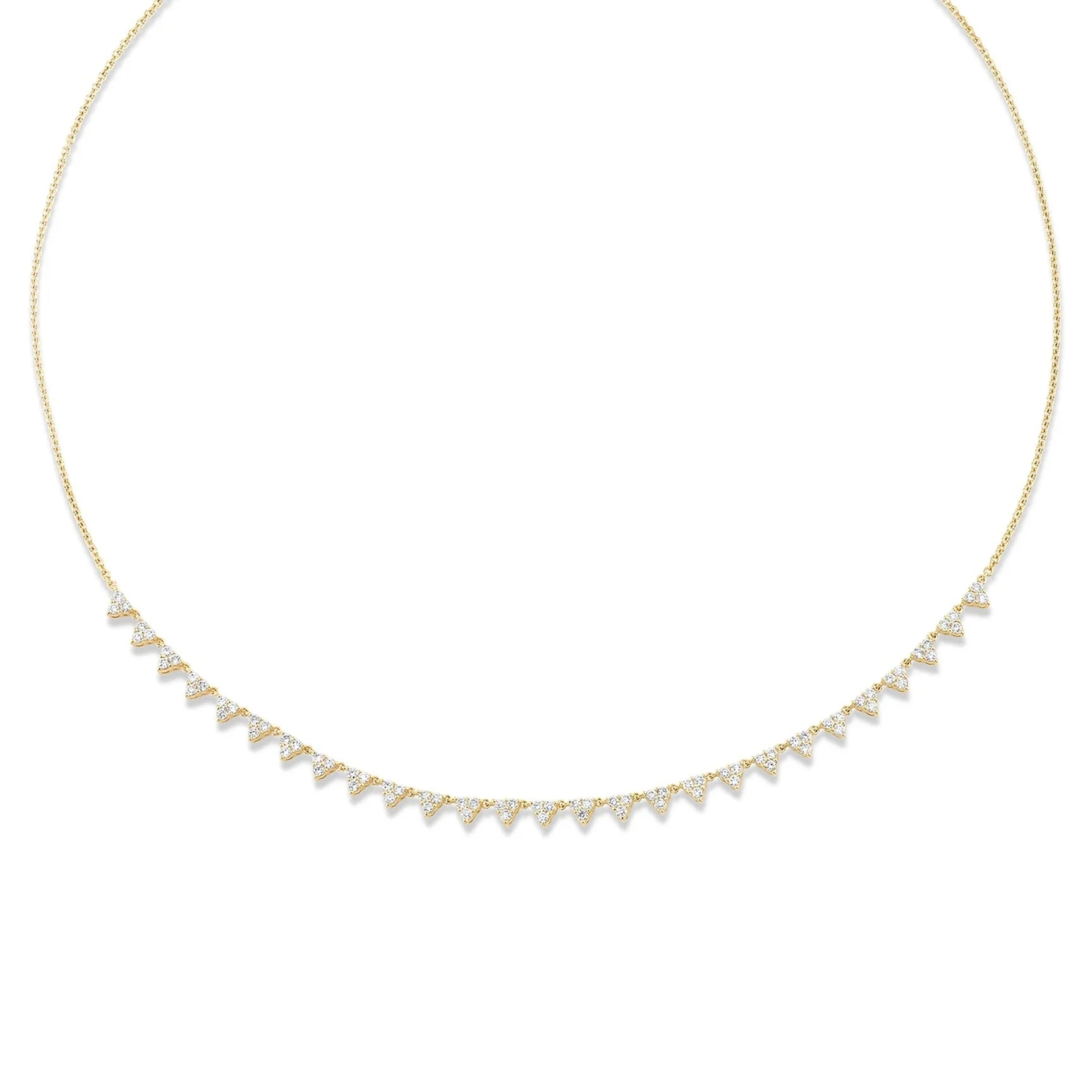 LOZRUNVE 925 Sterling Silver Trend Jewelry Fashion Diamond Tennis Charm Necklace Choker