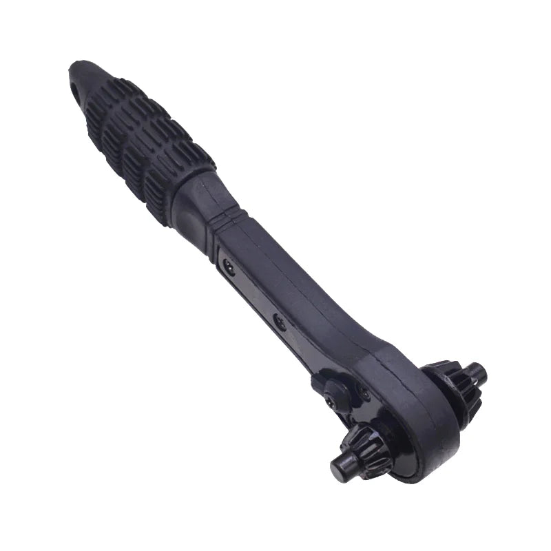 2-in-1 Universal Fit Ratcheting Drill Chuck Key Wrench Black Ratchet Dual-use Wrench Spanner Electric Drills and Power Tools