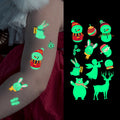 Customized Temporary Body Glitter Face Art Kids Luminous Tattoos Sticker for Children Boys Glow in the Dark Tattoos Sticker