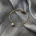 Popular Jewelry Stainless Steel Magnetic Bracelets Simple Female Cuff Bangle Fresh Water Pearl Charm Bracelet Bangle
