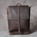 Retro Multi Function Genuine Leather Men's Shoulder Business Laptop Convertible Briefcase Backpack