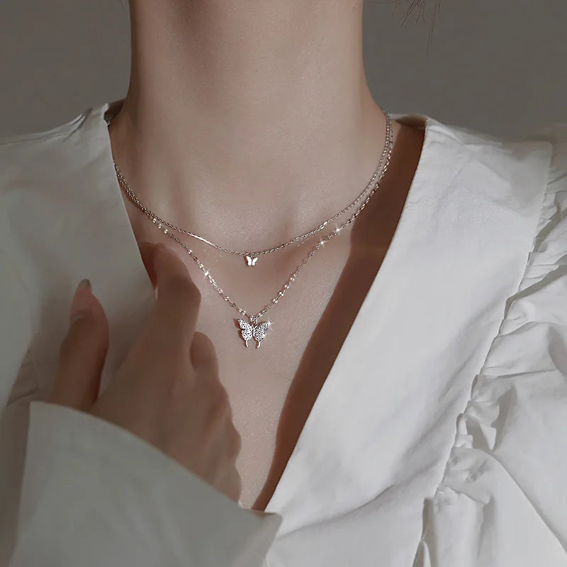 Fashion Necklace butterfly Pendant for Women Wholesale N210617