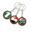 Africa Flag Souvenir Key Chain Egypt Morocco South Africa Algeria Sudan Zambia Nigeria Malawi Zimbabwe Senegal Wood Keychain