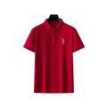 Custom Men's 100% Cotton Knitted Anti-Wrinkle Slim Short Sleeve Red Shirt Embroidered Printed Logo Golf T-Shirts Camiseta Para
