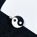 Wholesale Natural Black Onyx Howlite Philosophy Taoist Symbol Yin-Yang Taichi Yoga Amulet Pendant