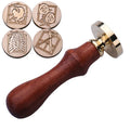 Vintage Style Metal Wax Seal Stamp Set Custom Logo Head Copper Seals for Wedding Office & DIY Decoration Made From Brass